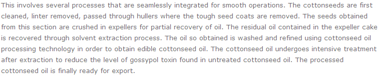 cottonseed oil extraction